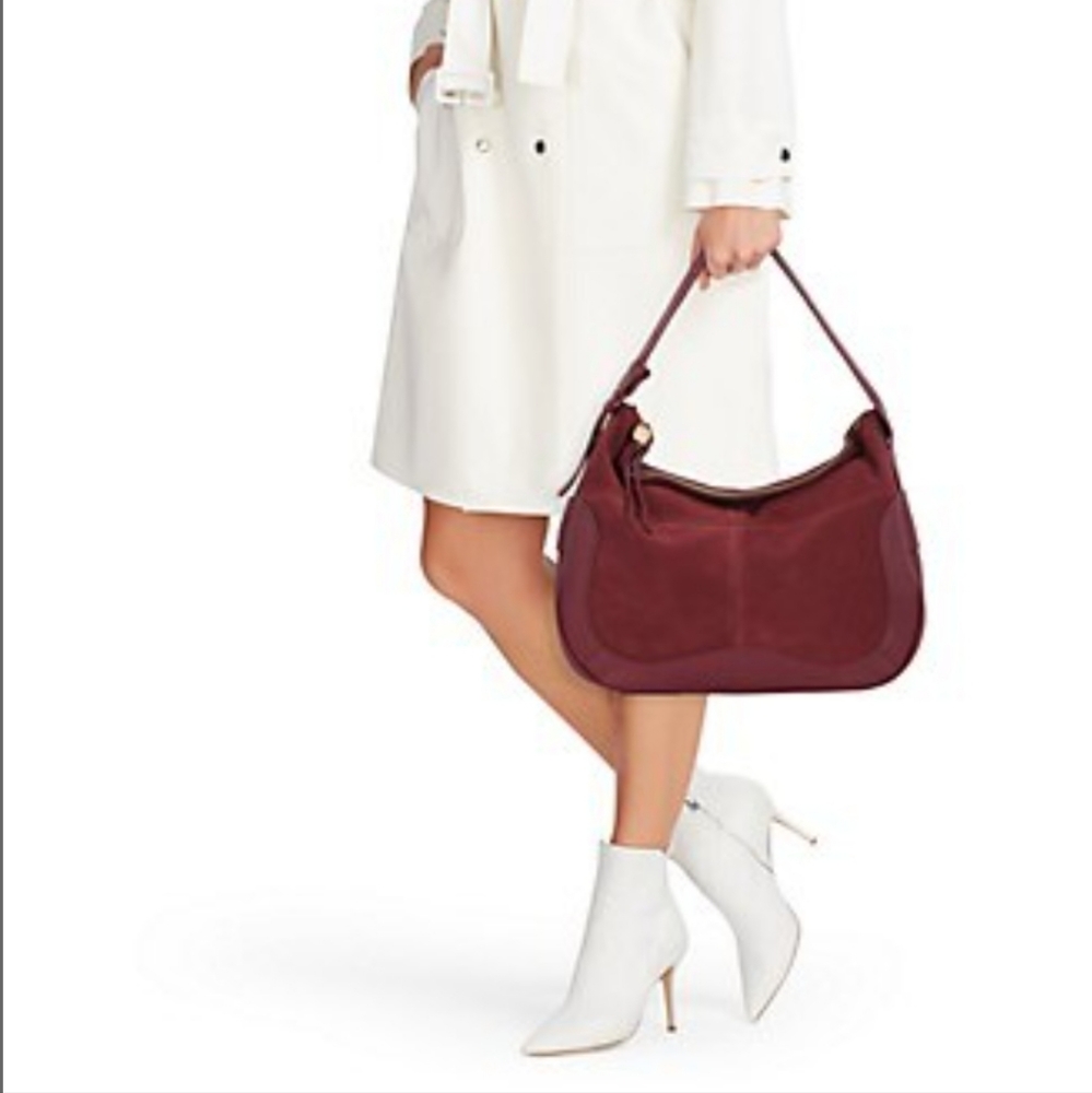 See by Chloe hana suede hobo bag dark velvet